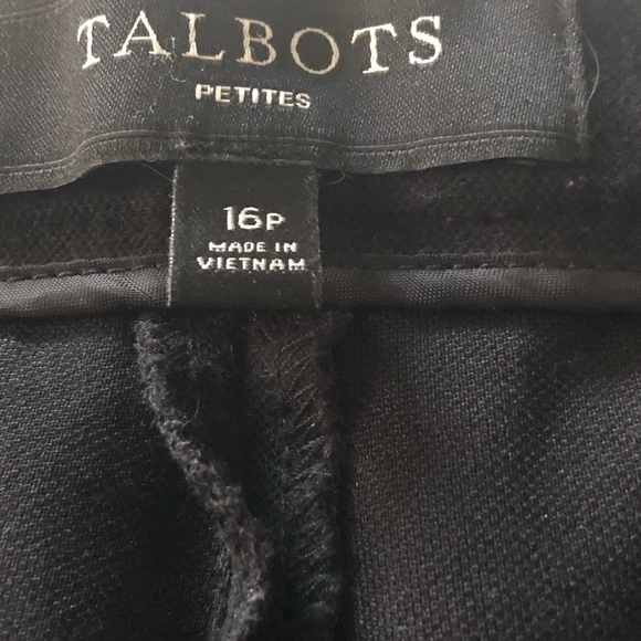 Talbots Dalton Petite Black Pant Size 16 - Picture 7 of 8